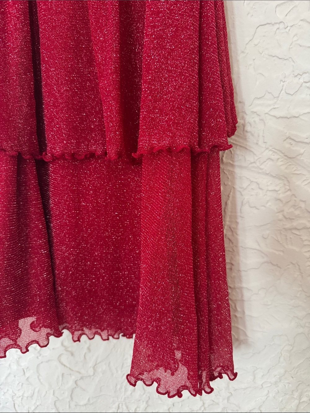 H&M Girls Sz 12/14 Sparkly Red Party Dress - Picture 3 of 3